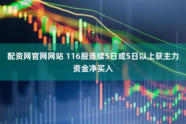 配资网官网网站 116股连续5日或5日以上获主力资金净买入