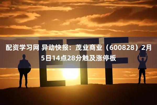 配资学习网 异动快报:茂业商业(600828)2月5日14点28分触及涨停板
